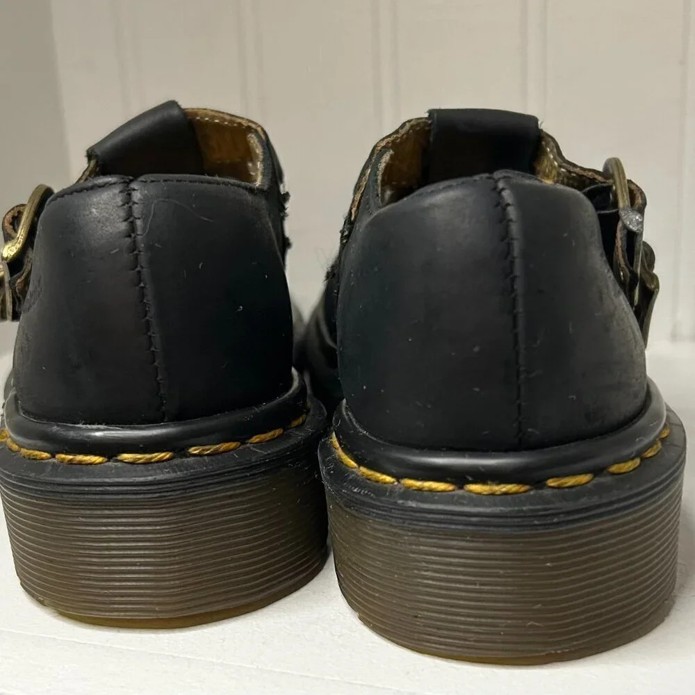 Vintage Dr Doc Martens England Mary Janes Black Shoes US Y2K 90s Girls Size 12